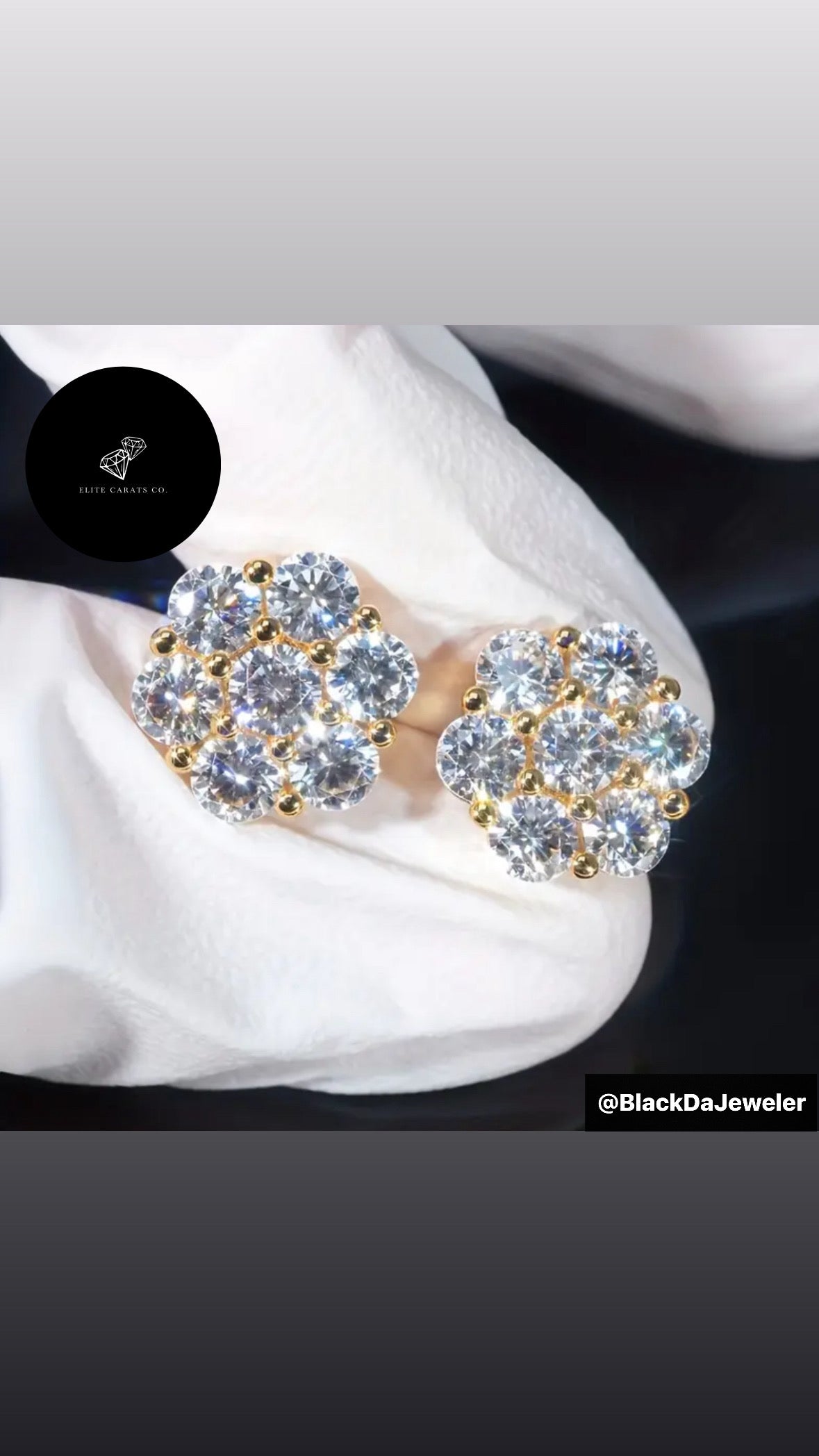 4.2 cts Vvs1 Moissanite Screwbacks