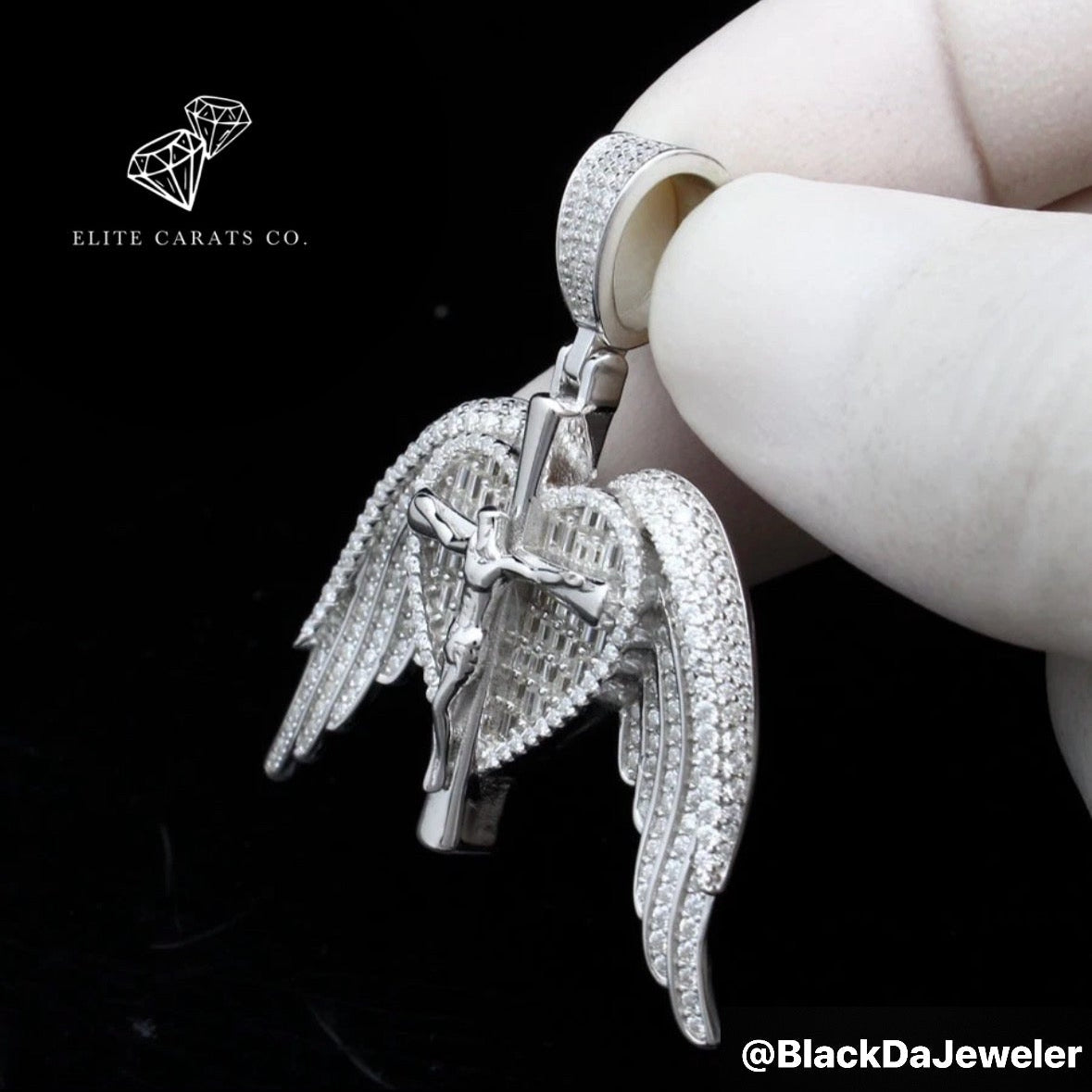 Vvs Moissanite Angel Wings Heart