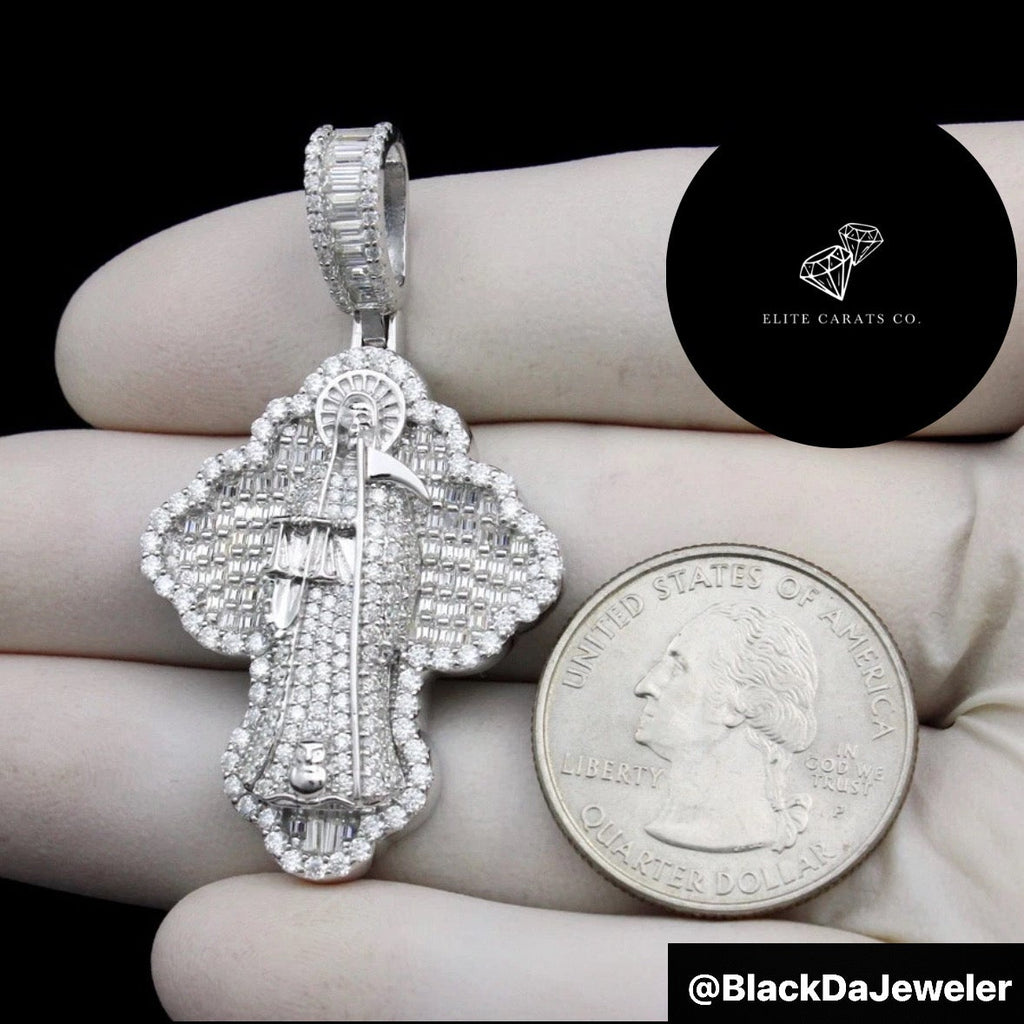 Vvs Moissanite Grim Reaper Cross