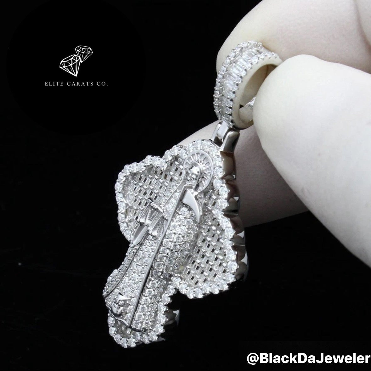 Vvs Moissanite Grim Reaper Cross