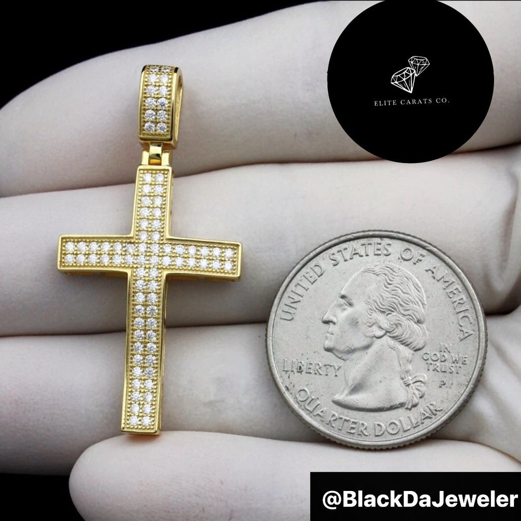 Vvs Moissanite Wavy Cross