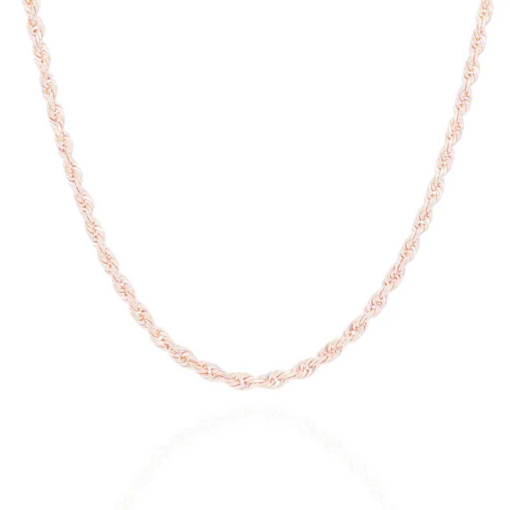 10k Solid Rose Gold Rope Chain