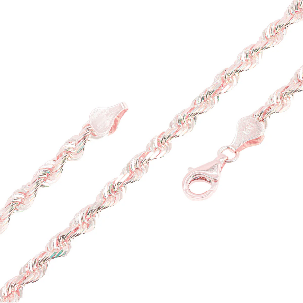 10k Solid Rose Gold Rope Chain