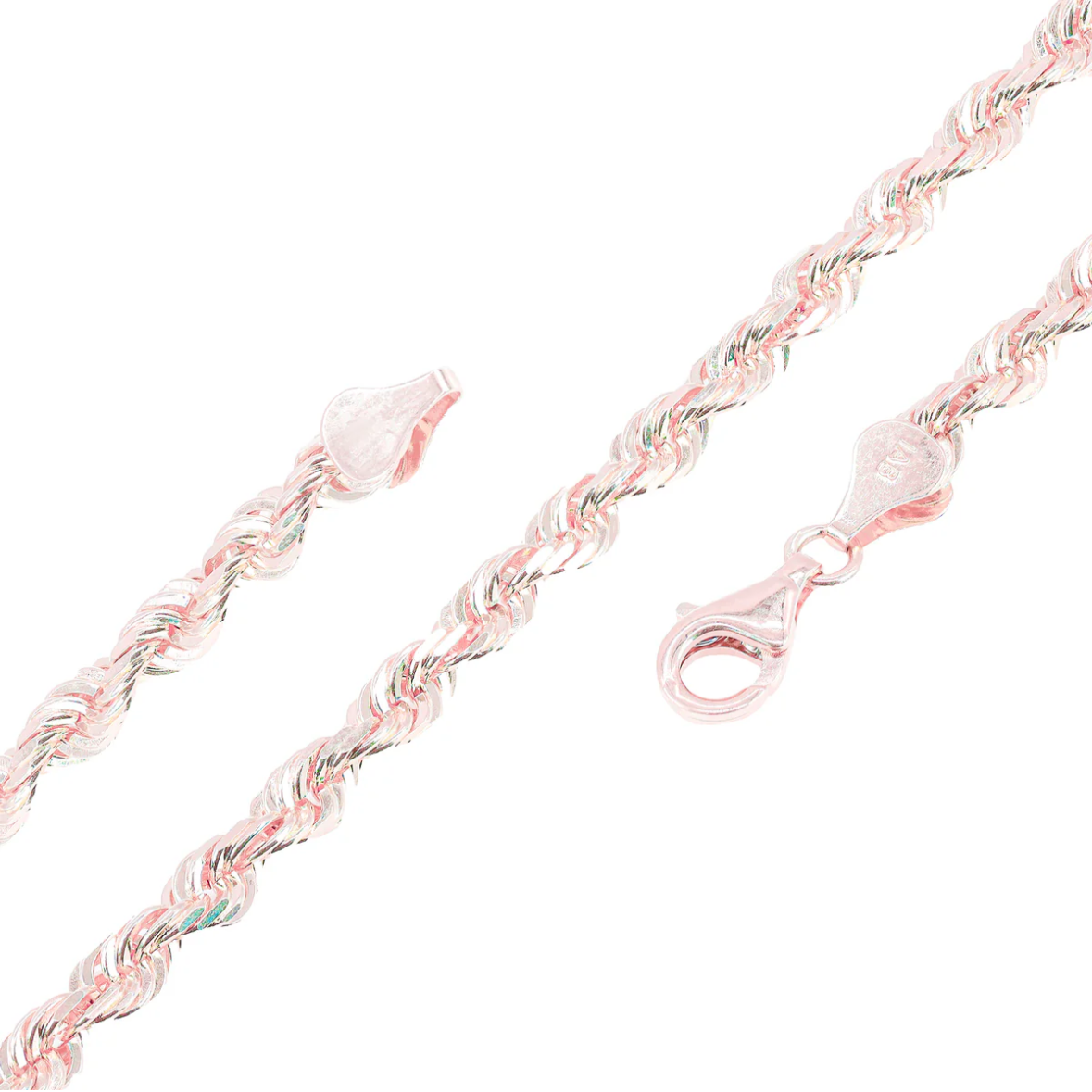 10k Solid Rose Gold Rope Chain