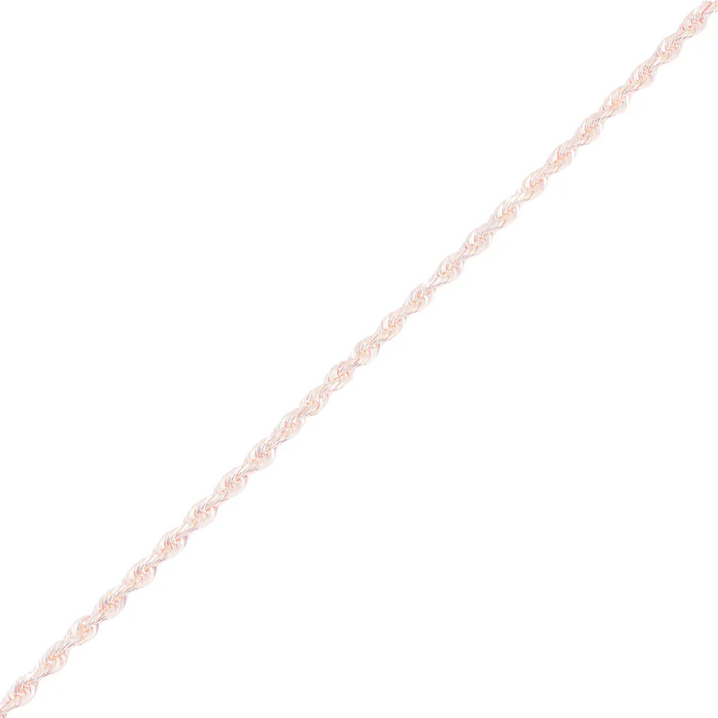 10k Solid Rose Gold Rope Chain