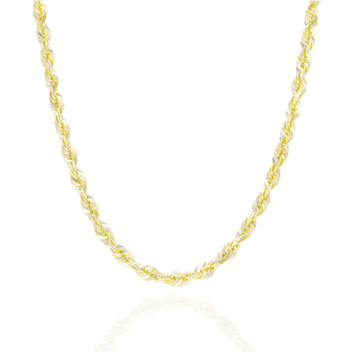 10k Solid Rose Gold Rope Chain