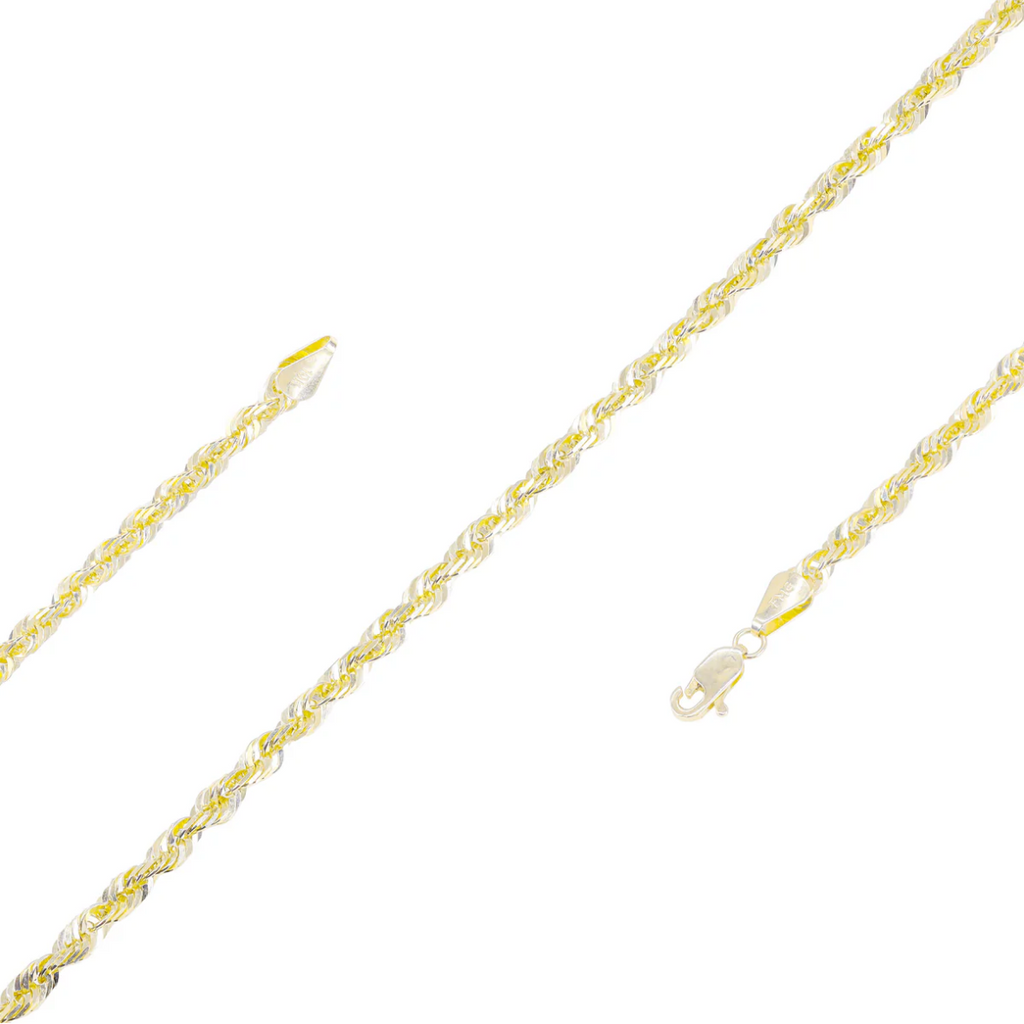 10k Solid Rose Gold Rope Chain