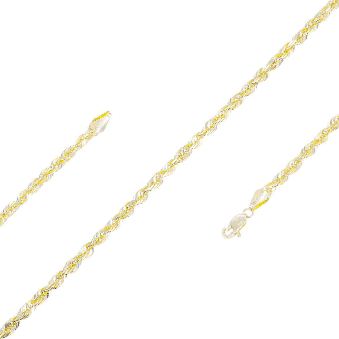 10k Solid Rose Gold Rope Chain