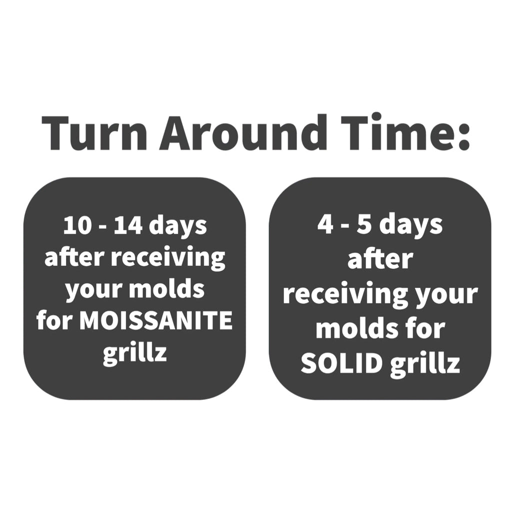 2 Solid 10k Solid Gold Grillz