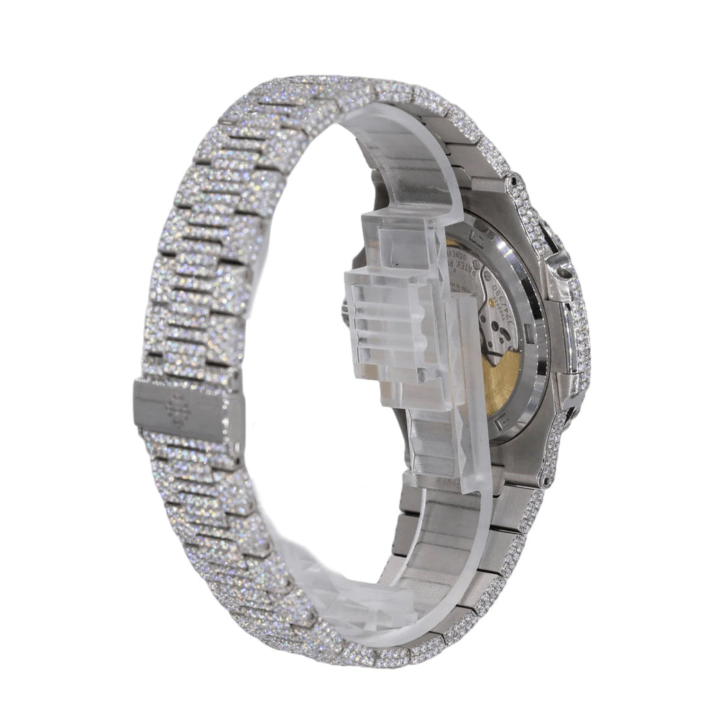 PT 41mm Vvs Moissanite Two Row Bezel Watch 22ct