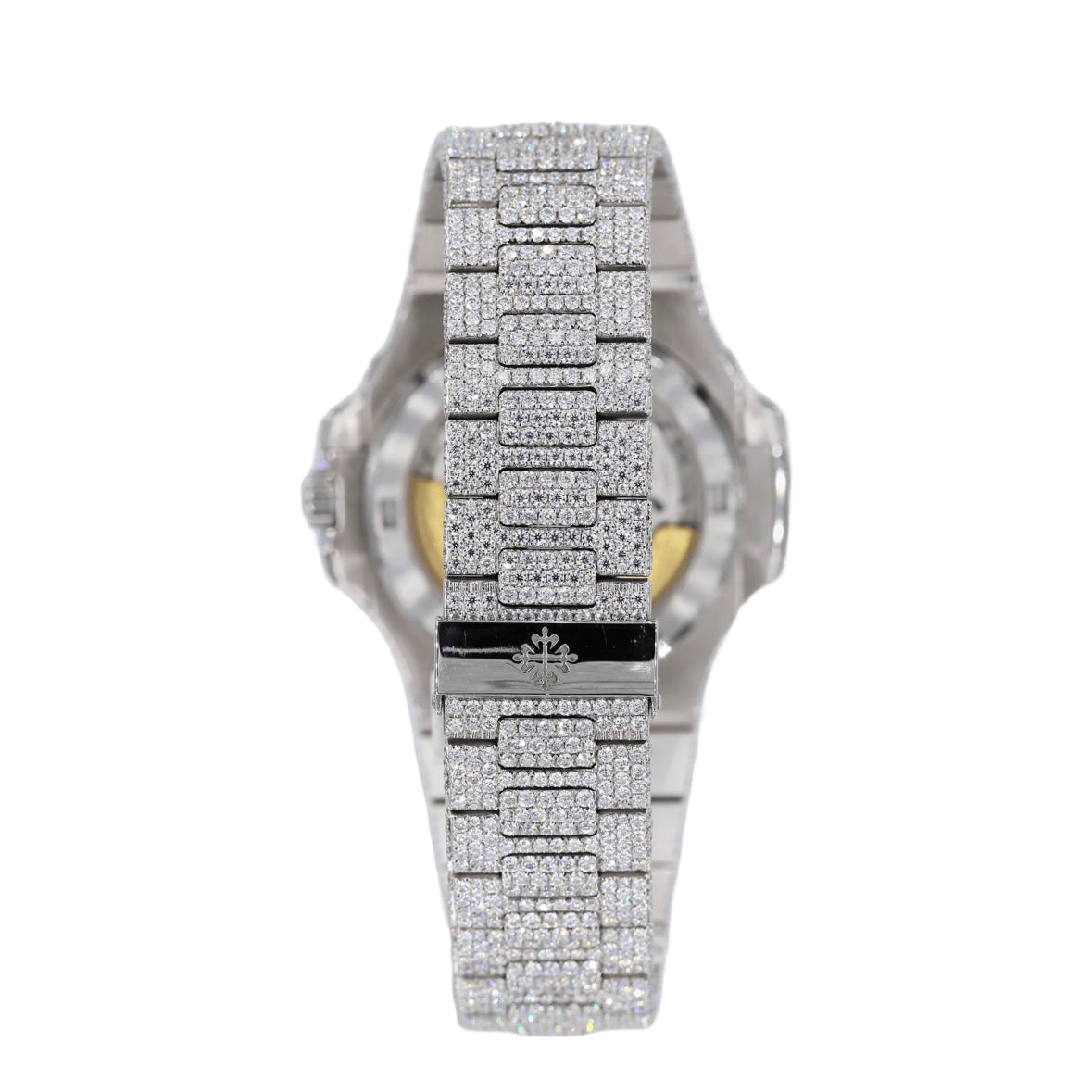 PT 41mm Vvs Moissanite Two Row Bezel Watch 22ct