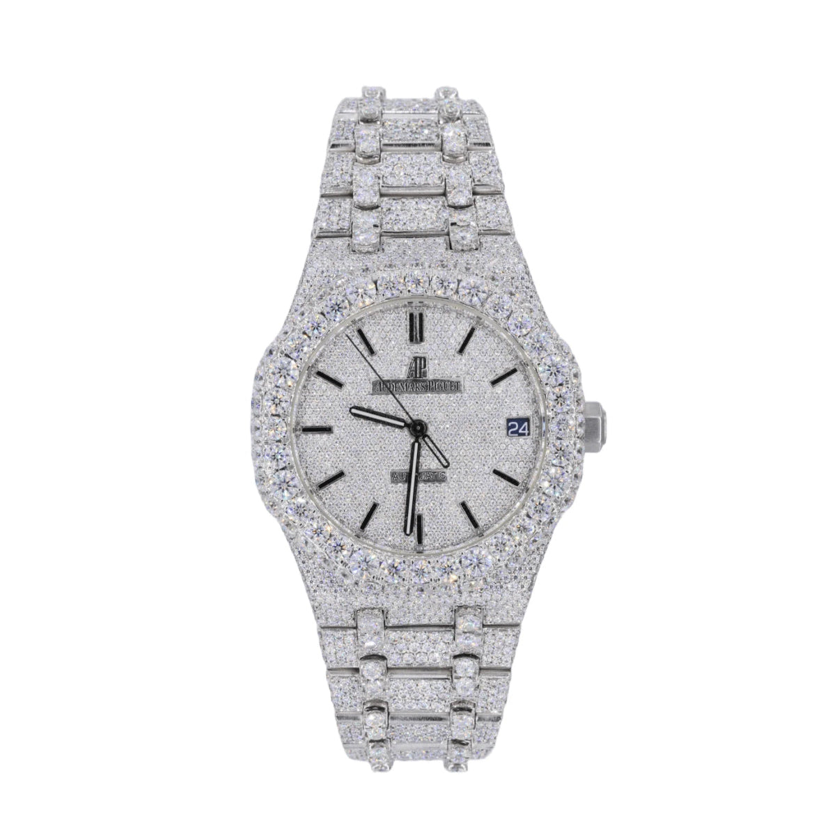AP Stainless Steel Moissanite Watch 25ct