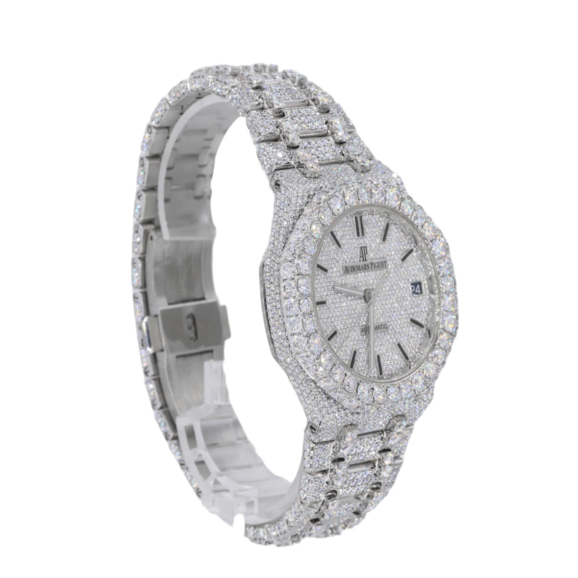 AP Stainless Steel Moissanite Watch 25ct