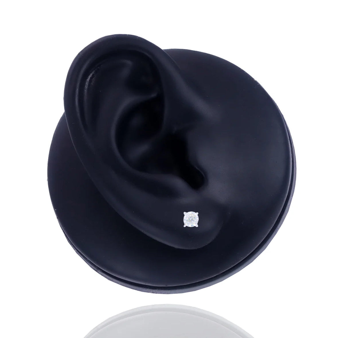 Natural Diamond Stud Diamond Cut Border Earrings