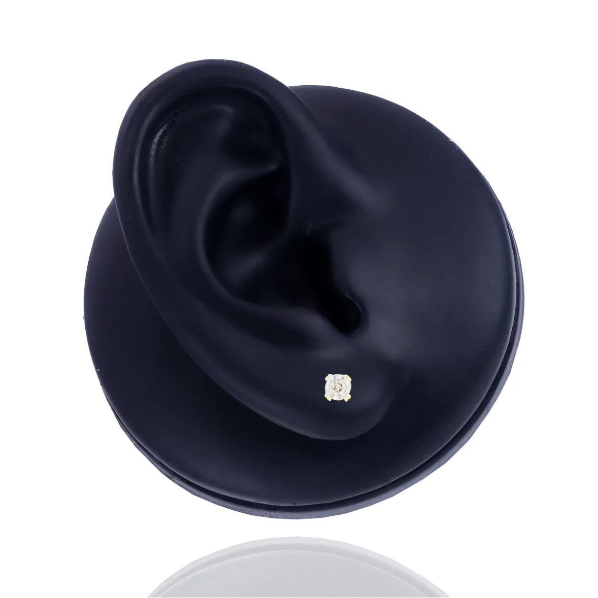 Natural Diamond Stud Diamond Cut Border Earrings