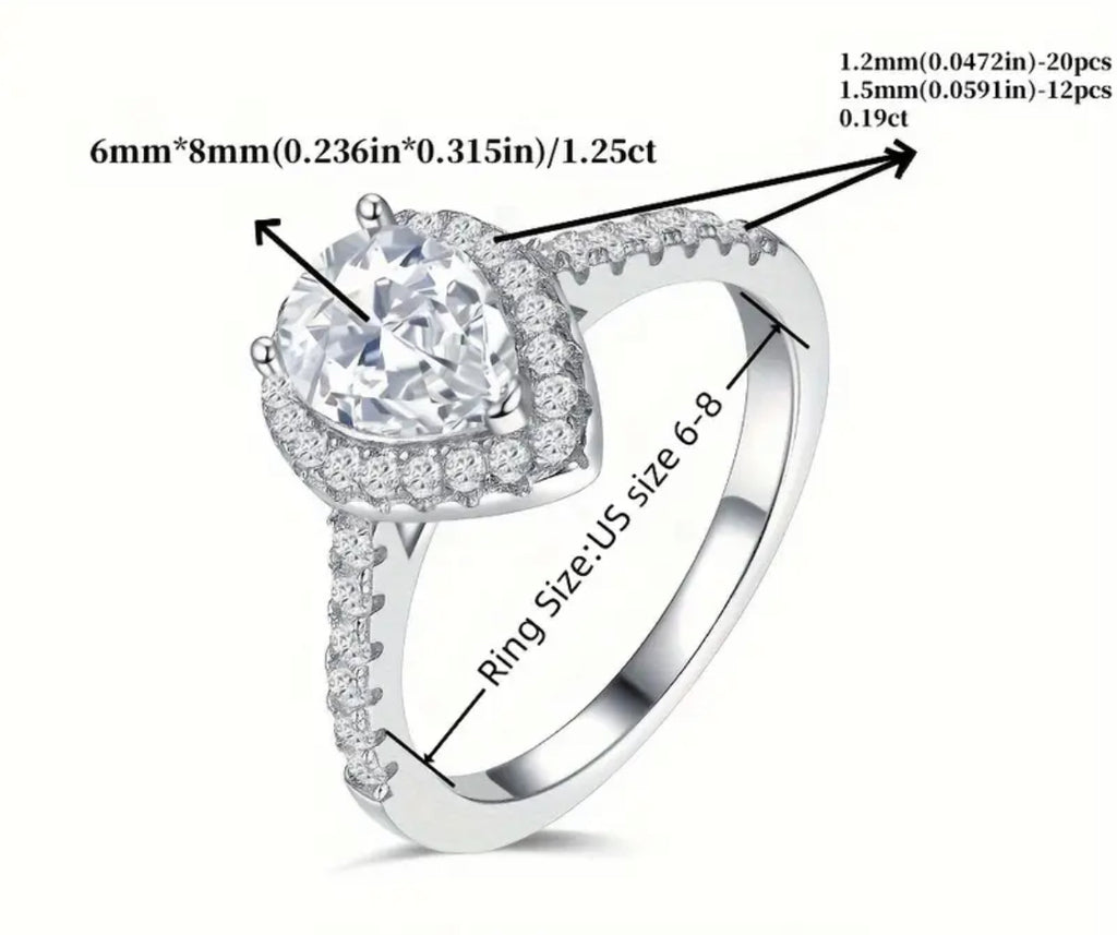 Vvs Moissanite Oval Ring