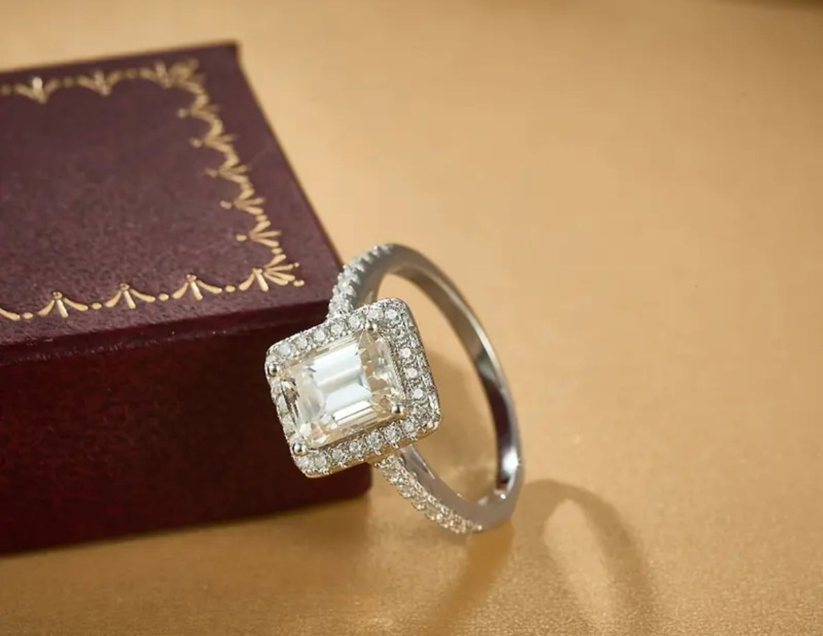 Vvs Moissanite Baguette Ring
