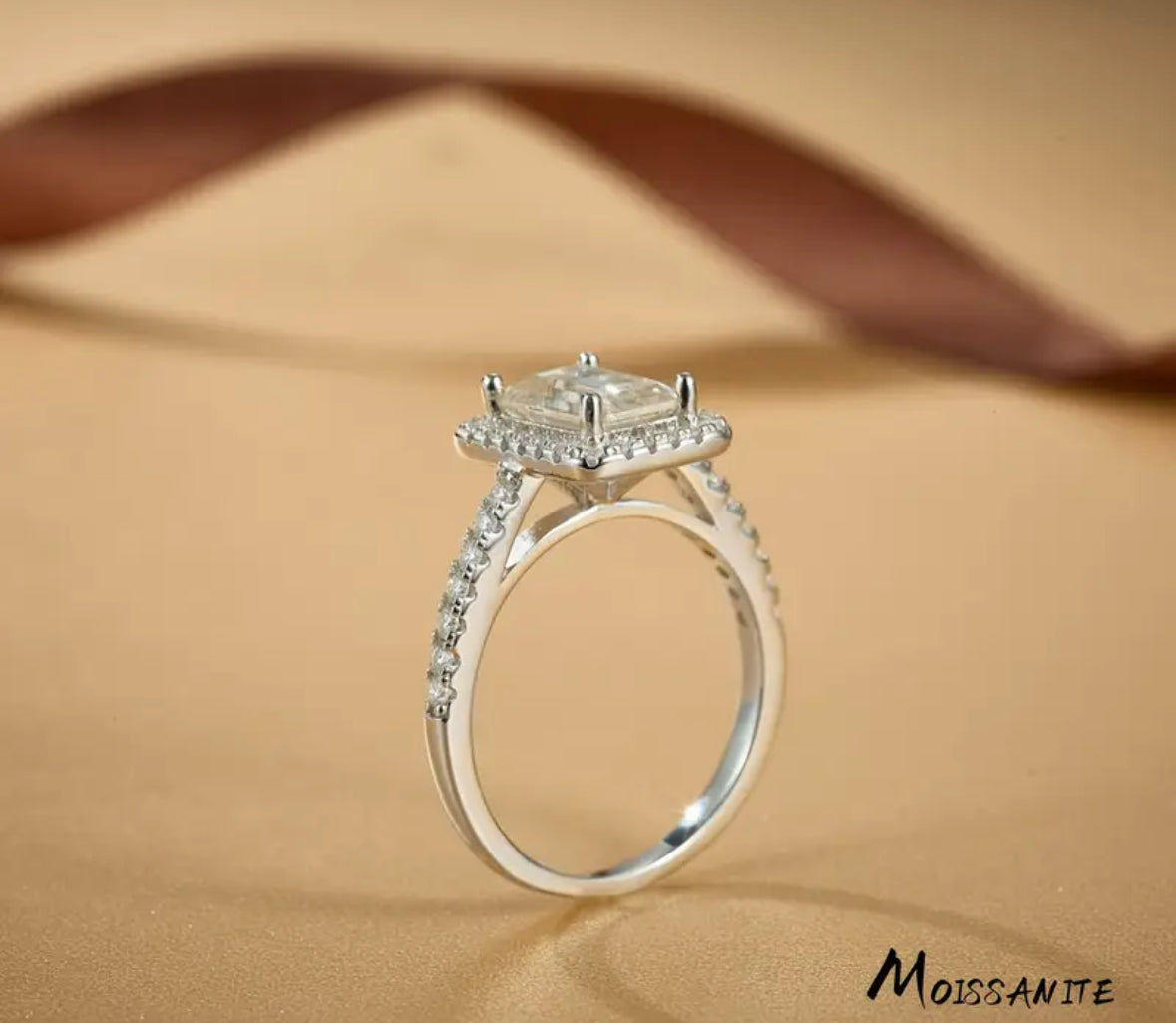 Vvs Moissanite Baguette Ring