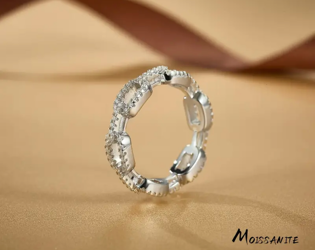 Vvs Moissanite Chain Ring