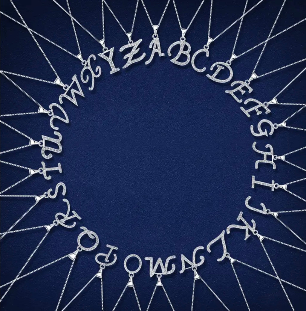 Vvs Small Moissanite Letter Pendants