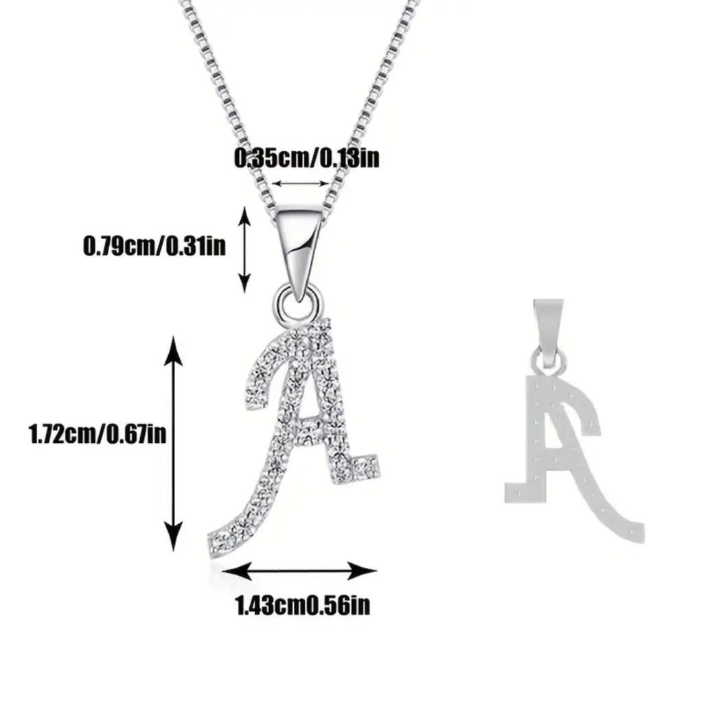 Vvs Small Moissanite Letter Pendants