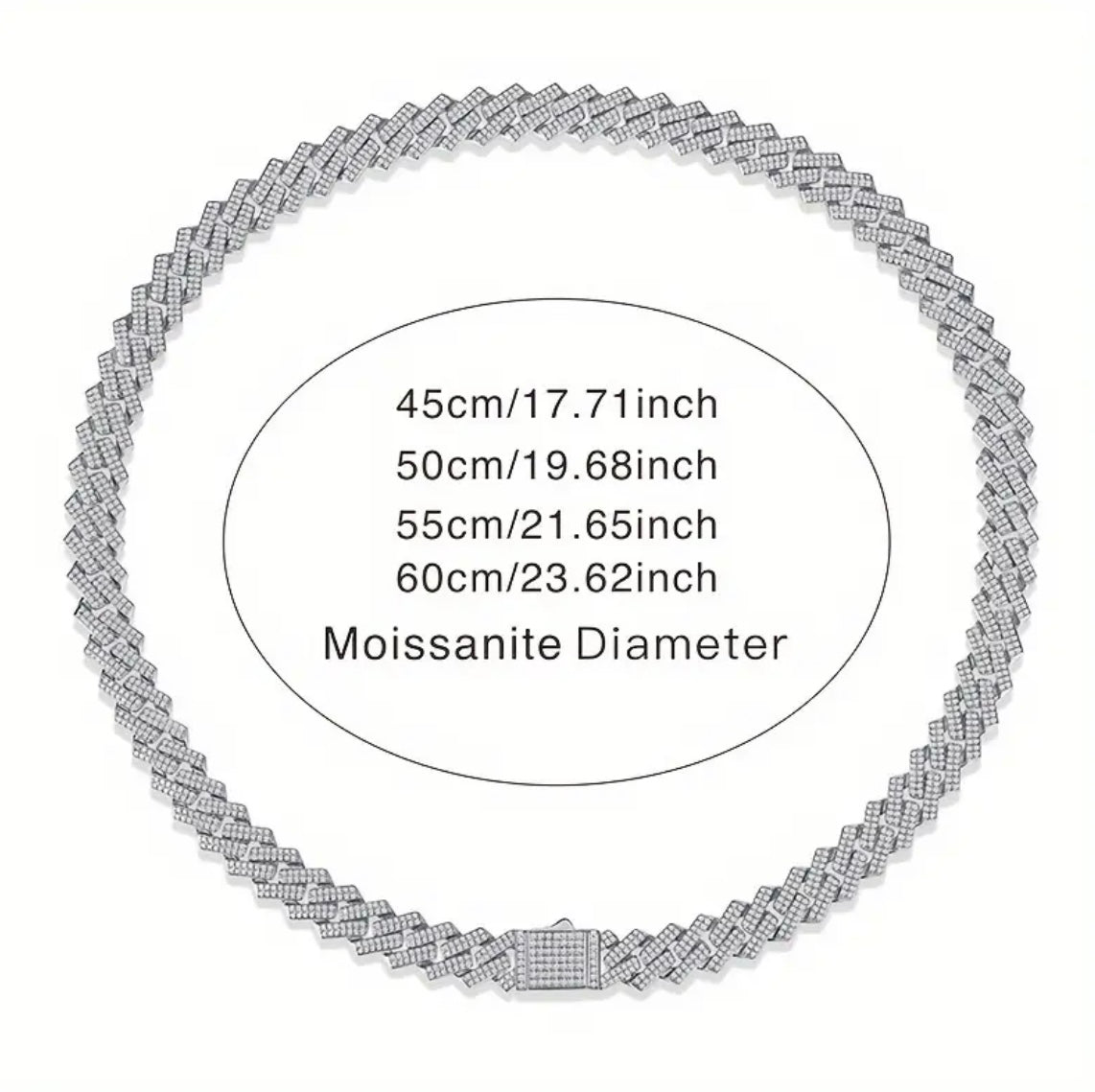 Vvs 10mm Moissanite Cuban Chain