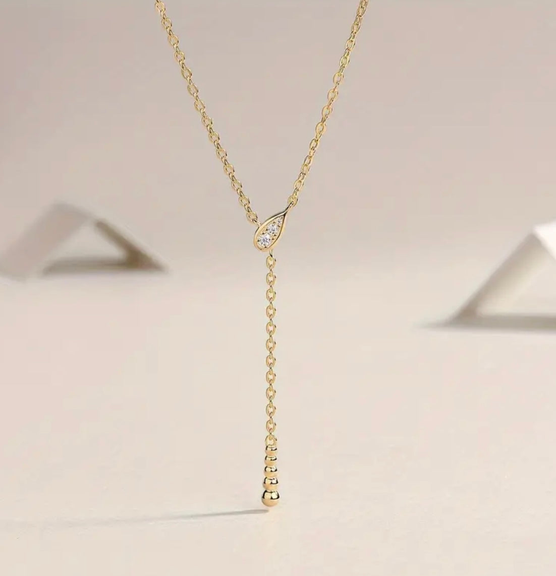 Vvs Moissanite Tear Drop Dangle Necklace