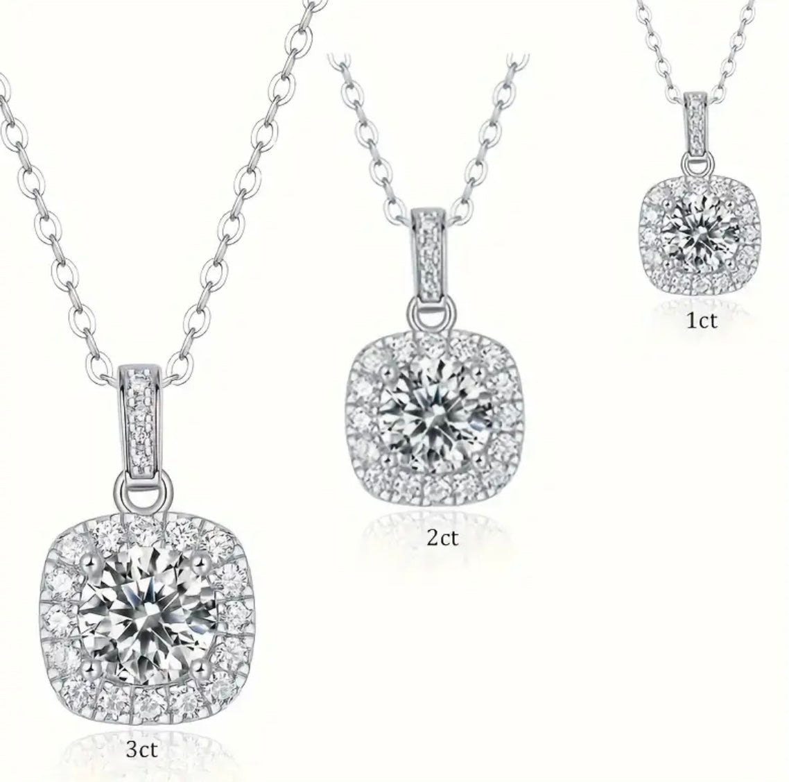 Vvs Square Moissanite Necklace