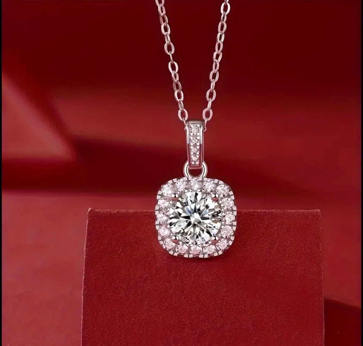 Vvs Square Moissanite Necklace