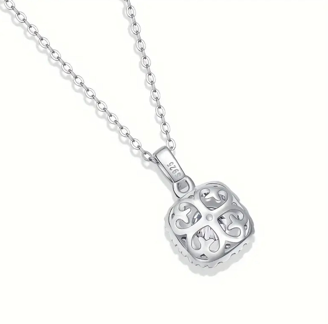 Vvs Square Moissanite Necklace