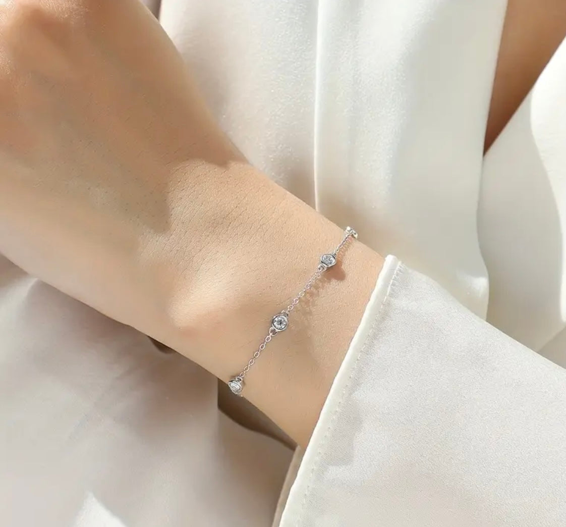 Vvs 1mm Moissanite Bracelet