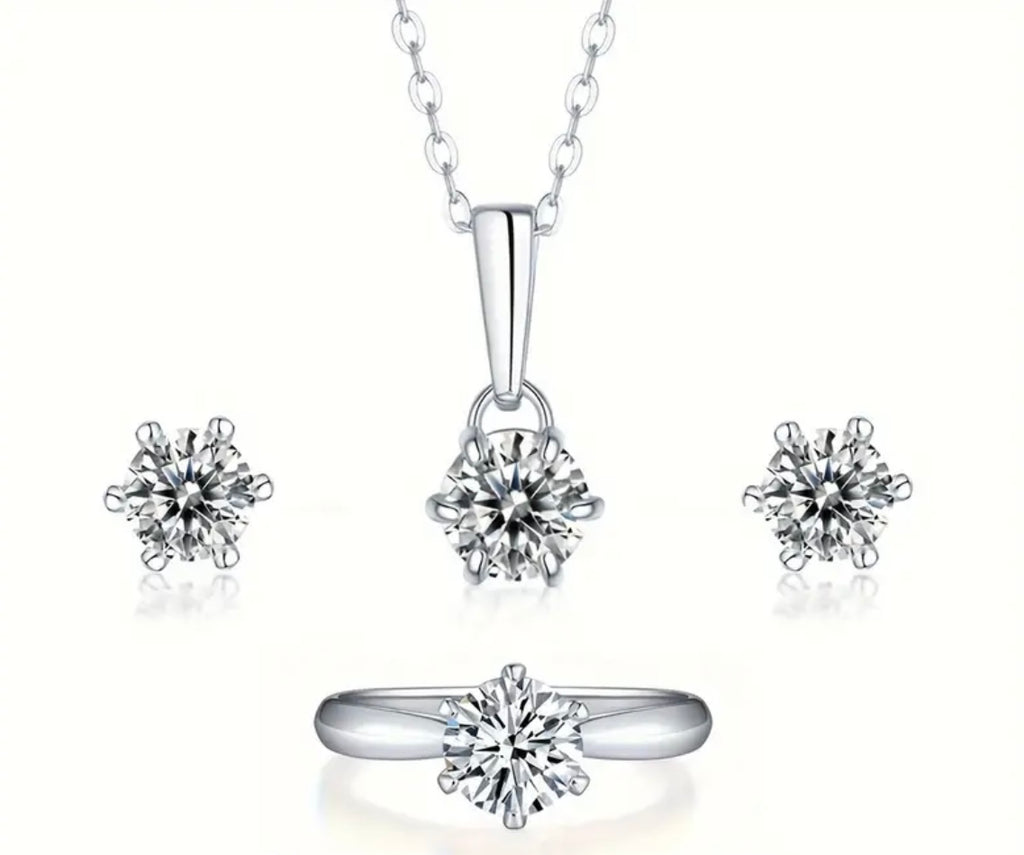 Vvs 3pc Moissanite Set
