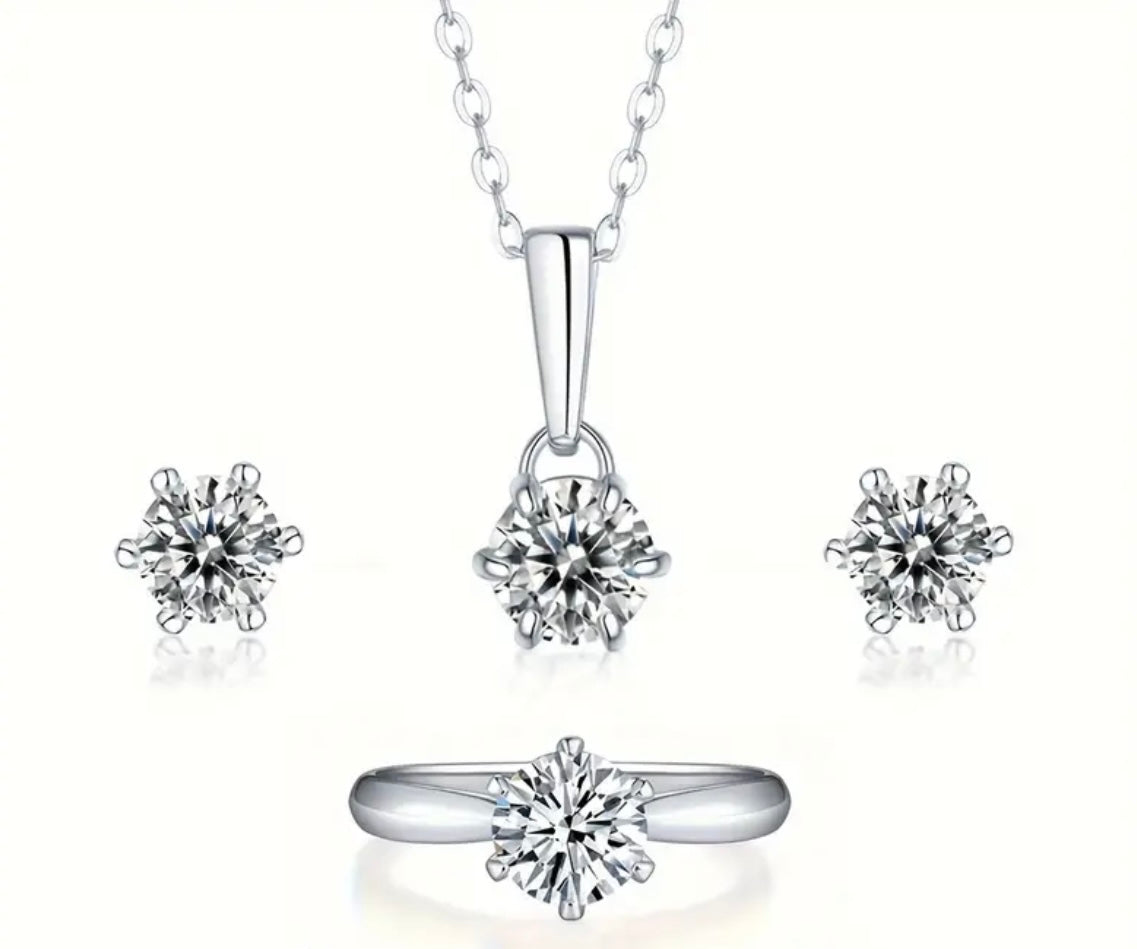 Vvs 3pc Moissanite Set