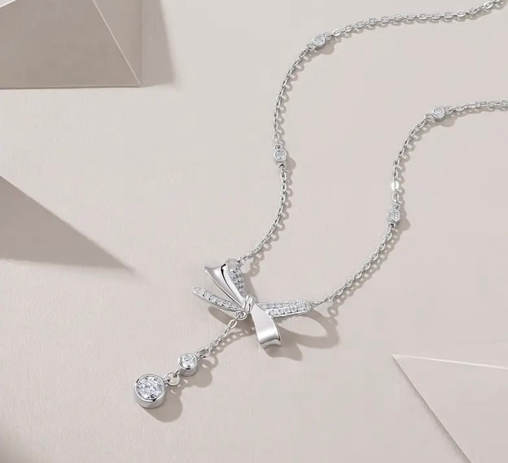 Vvs Moissanite Bow Necklace