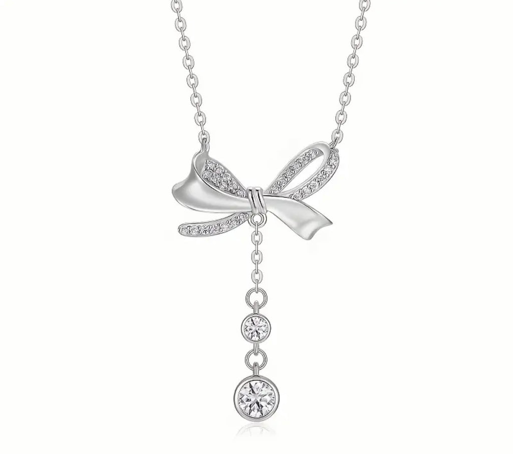 Vvs Moissanite Bow Necklace