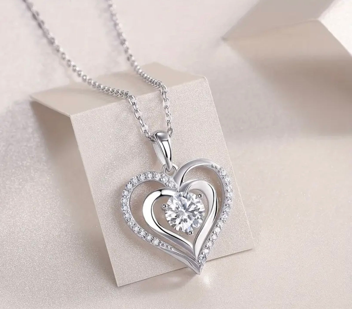 Vvs Moissanite Heart Pendant
