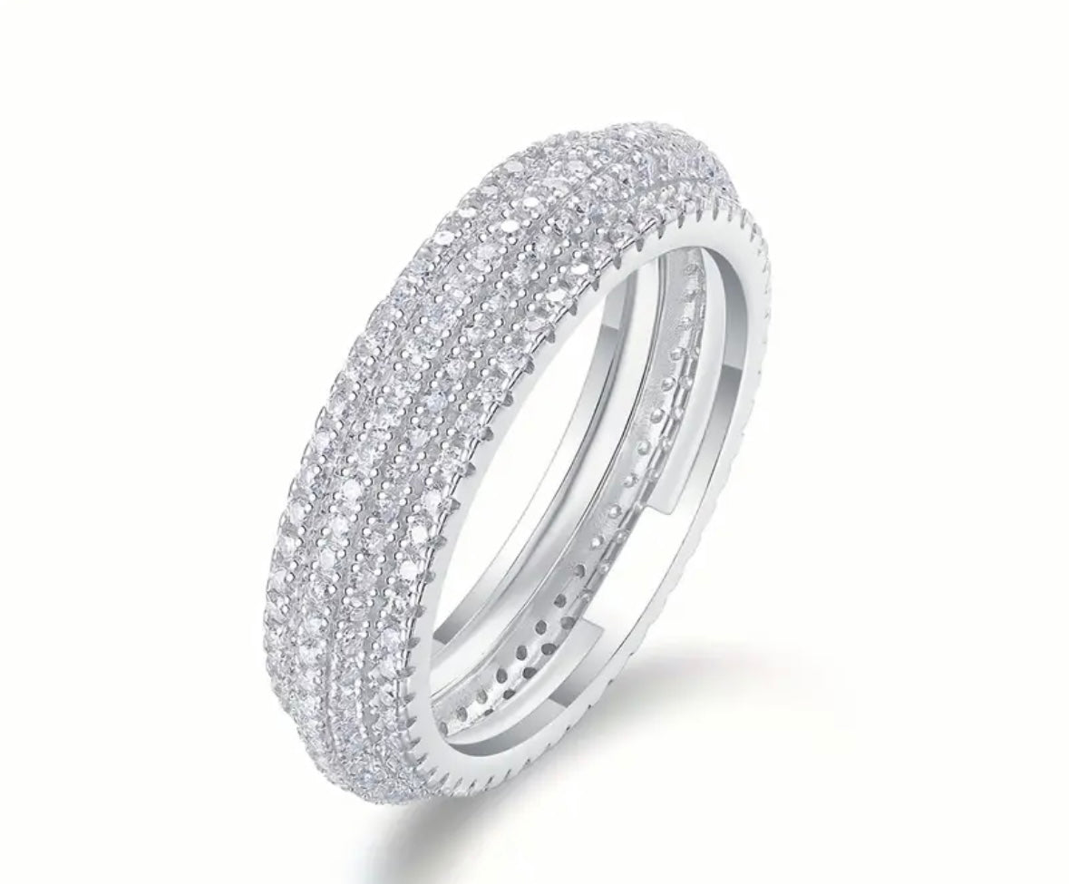 Moissanite Wedding Band