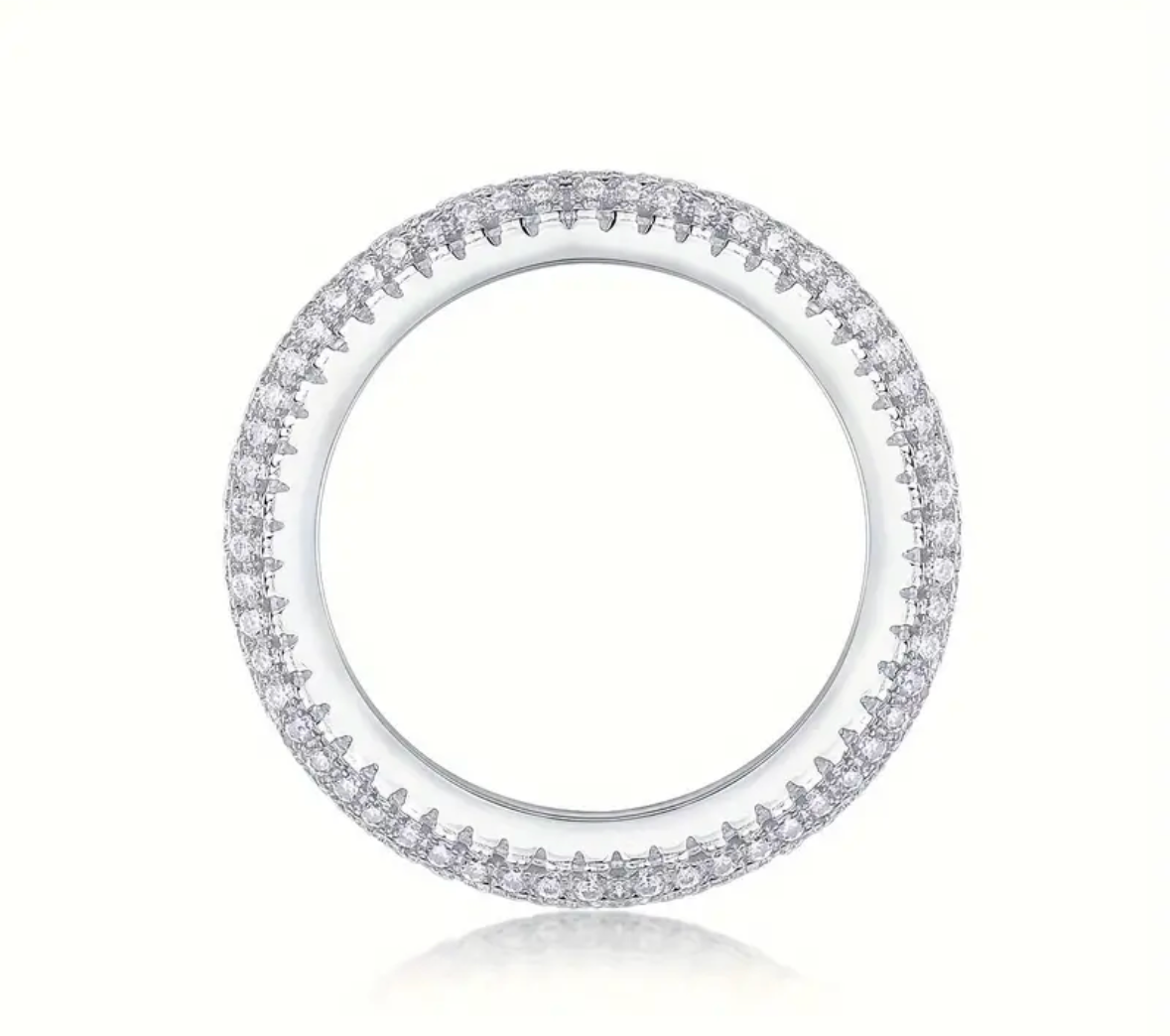 Vvs Moissanite 4 Row Wedding Band