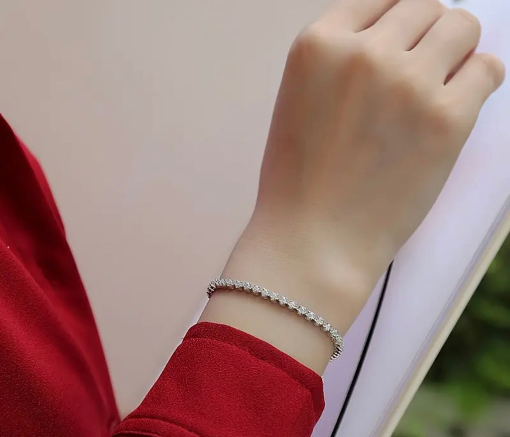 Vvs 2.5mm Moissanite Tennis Bracelet