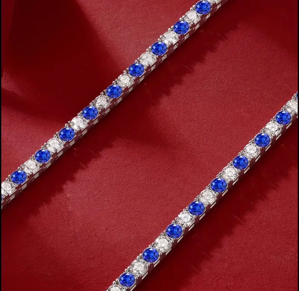 Vvs Moissanite Blue Bracelet