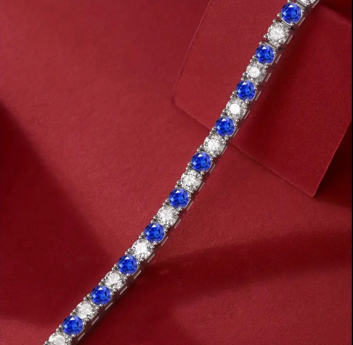 Vvs Moissanite Blue Bracelet