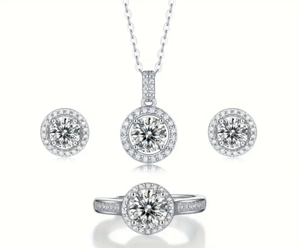 3pc Vvs Moissanite Set