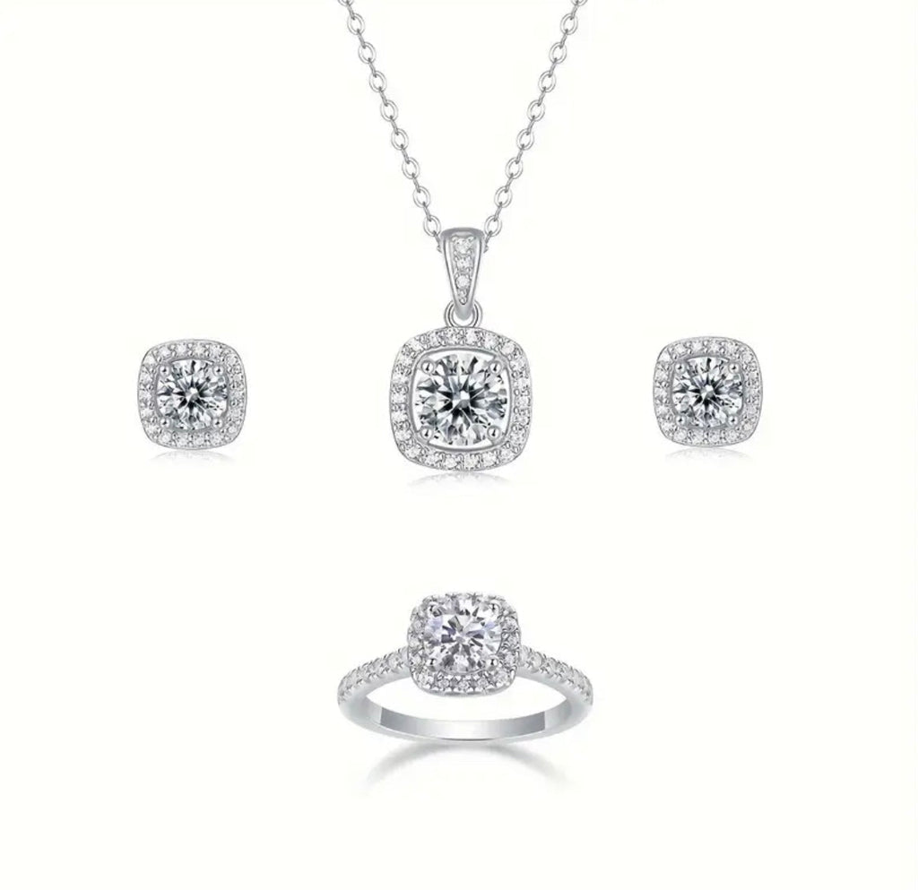 3pc Vvs Moissanite Set