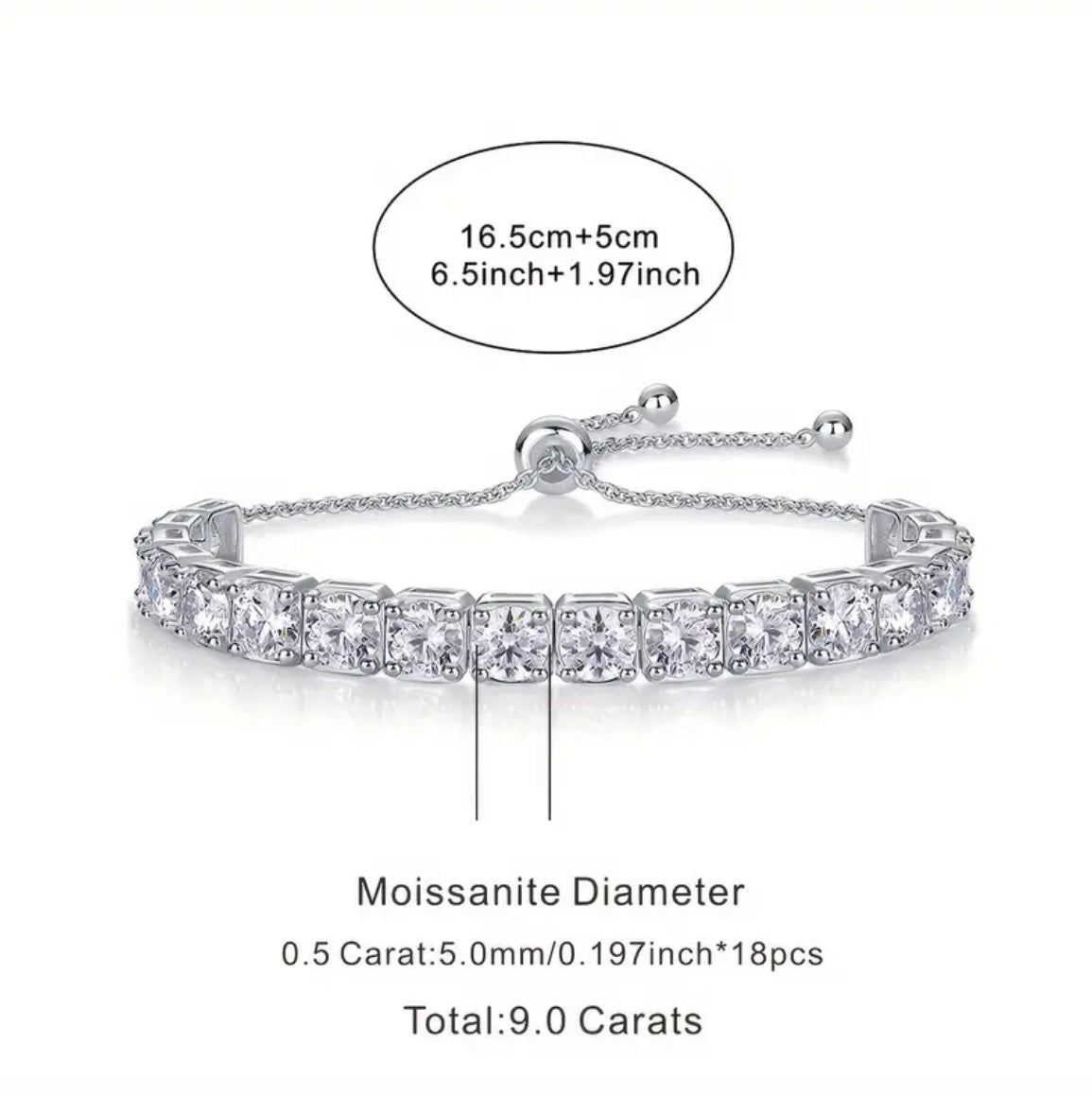 Vvs Women’s 5mm Moissanite Bracelet