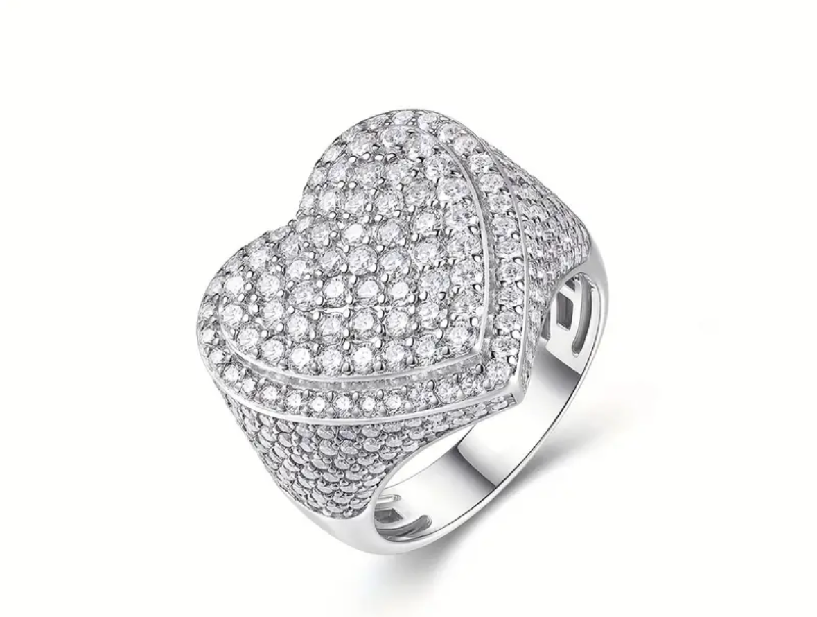Vvs Moissanite Heart Ring