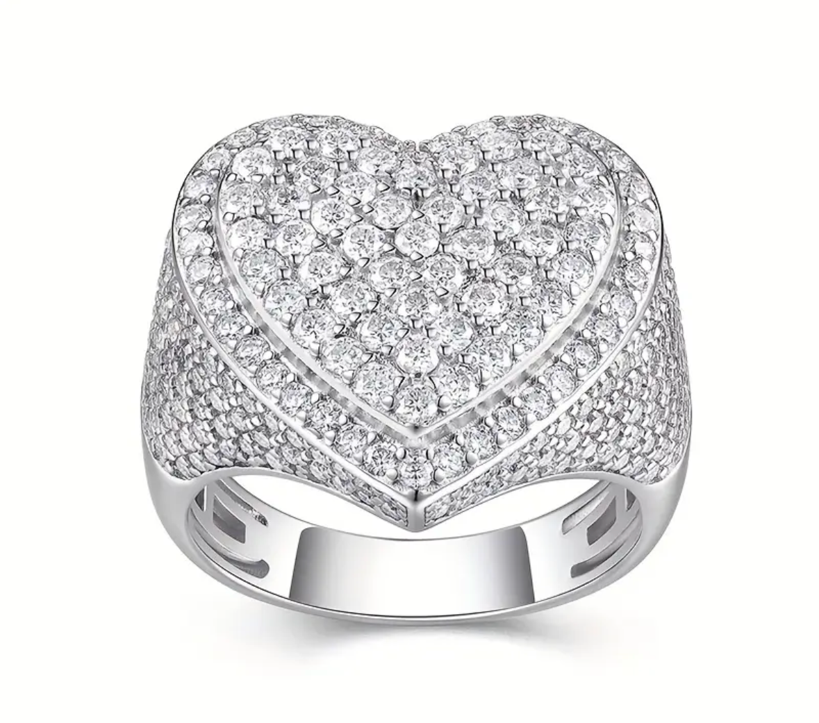 Vvs Moissanite Heart Ring