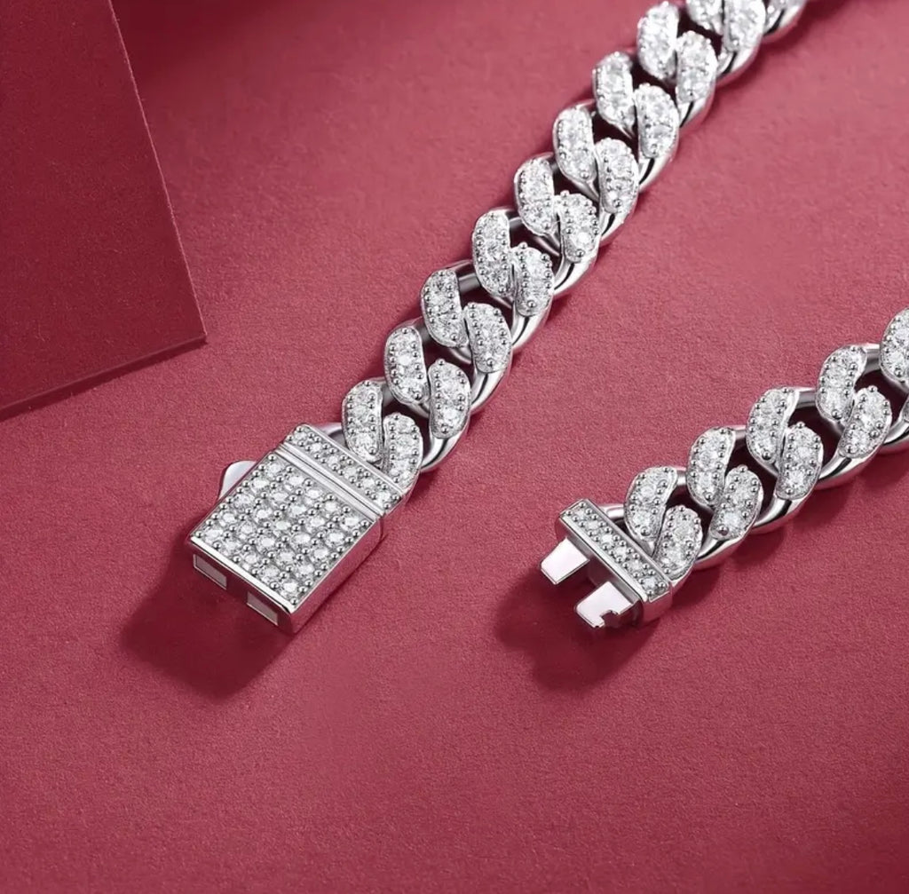 6mm Moissanite Cuban Bracelet