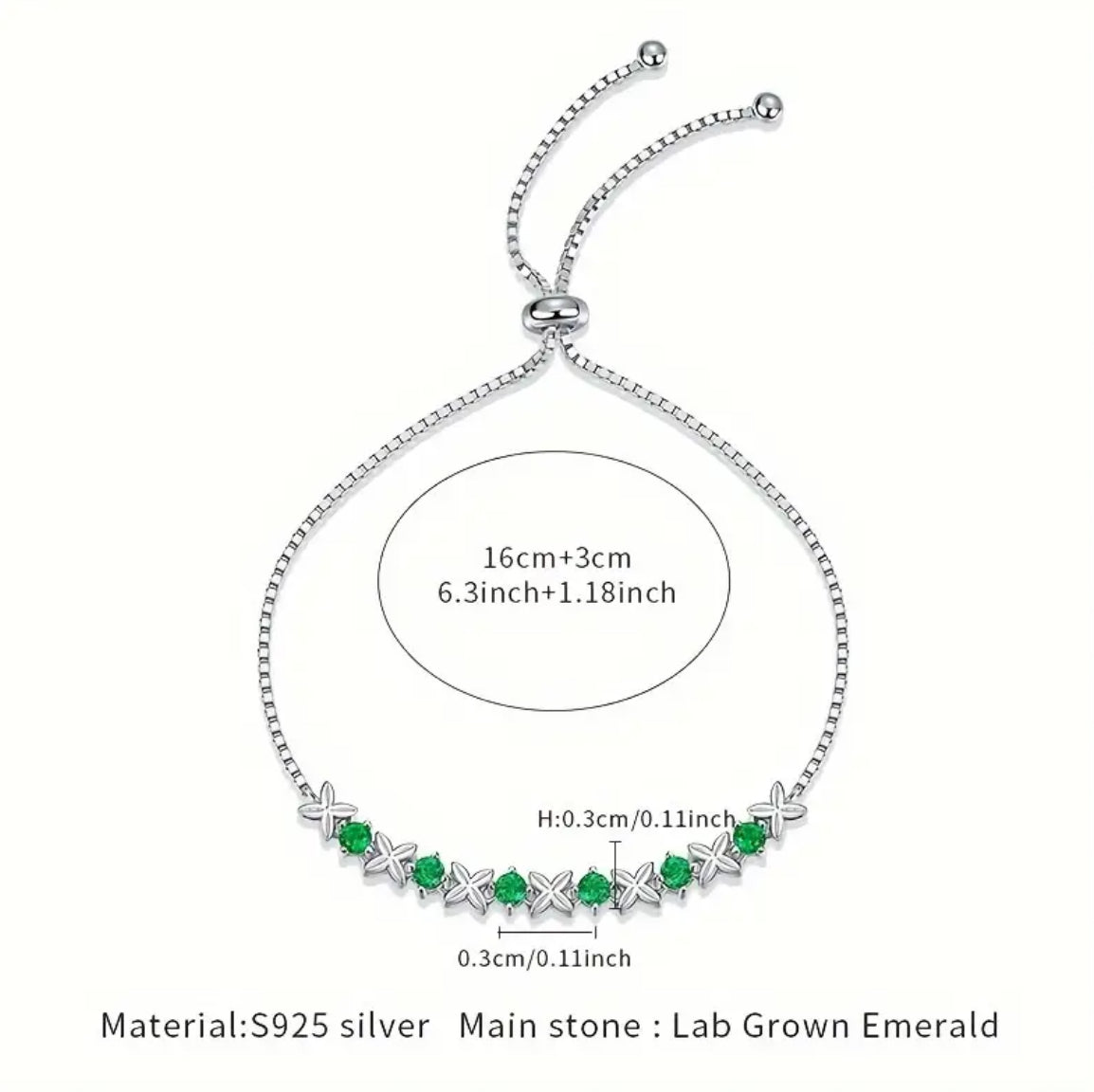 Vvs Moissanite Emerald Bracelet