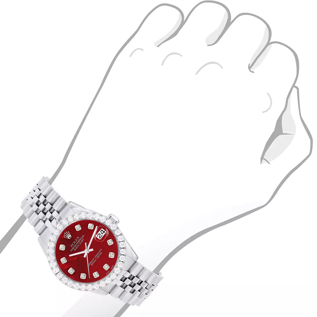 Rolex Datejust Red Face