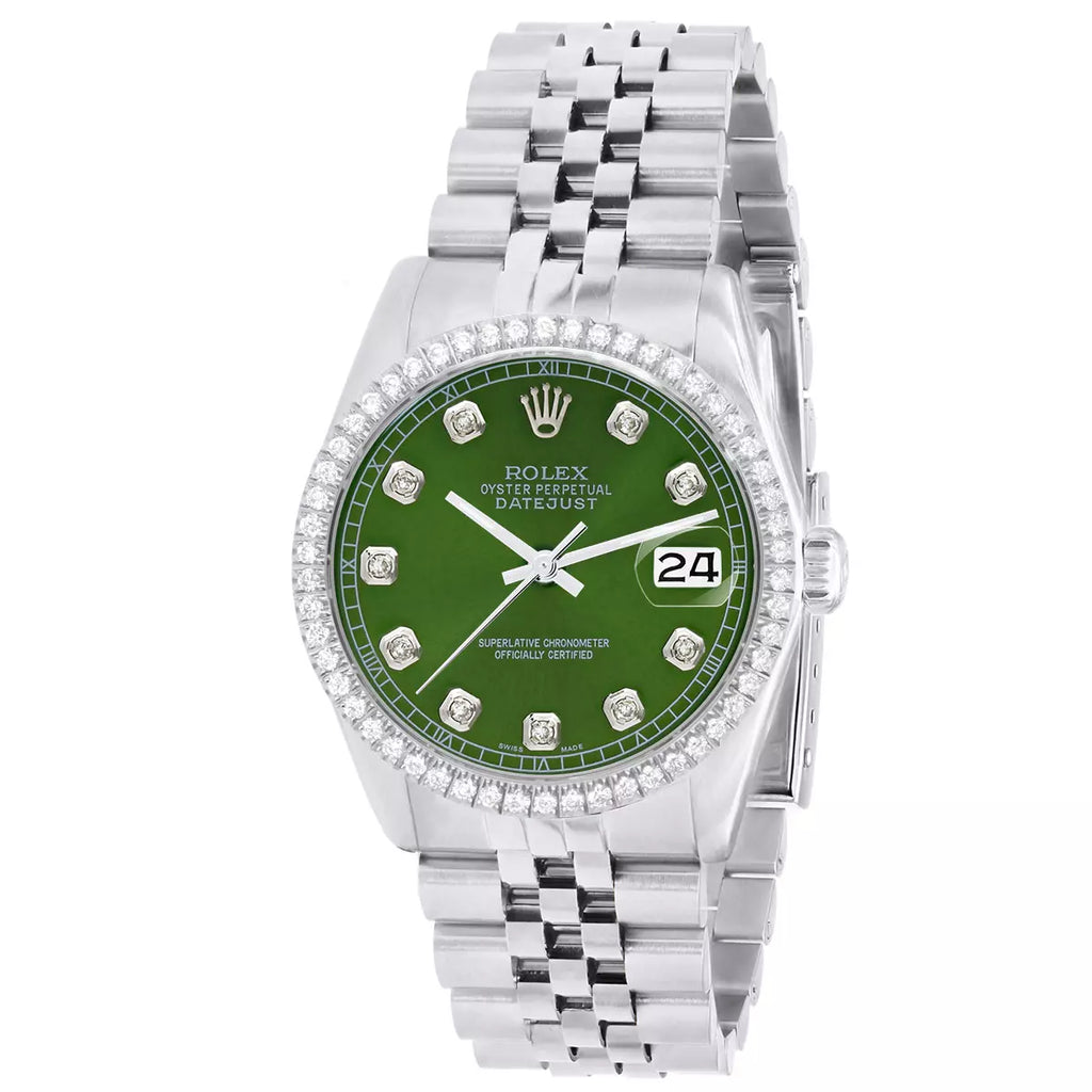 Green Face Rolex Datejust Oyster Band